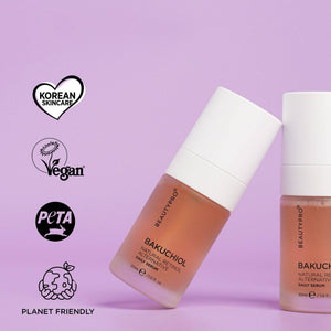 BEAUTYPRO Bakuchiol Daily Serum — Korean made, vegan, PETA certified and planet-friendly daily face serum