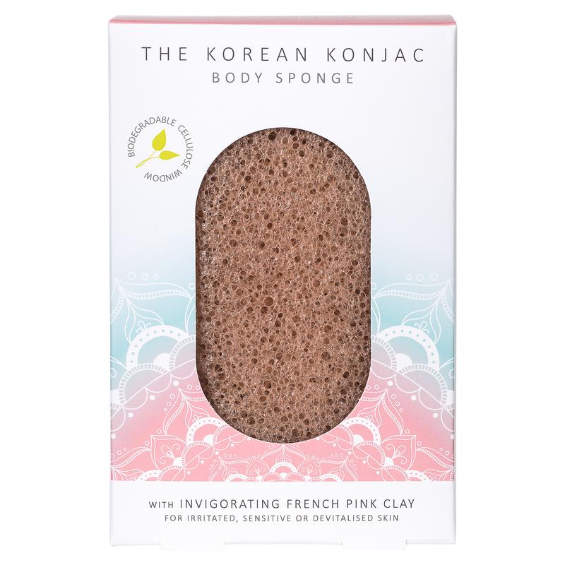 Premium Konjac Pink Clay Body Sponge